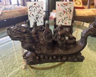 "The Eight Immortals" Asian Carving