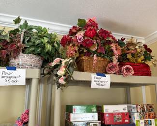 Various floral arrangements 