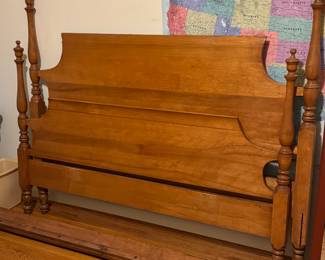 Full-sized antique headboard and footboard