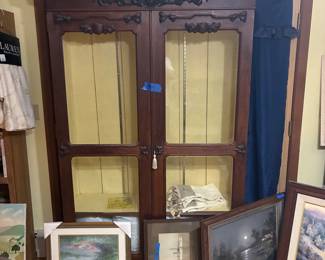 Handcrafted Walnut Cabinet $40