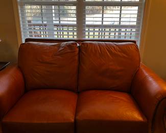 Barcal Top Grain Chaps Leather Loveseat