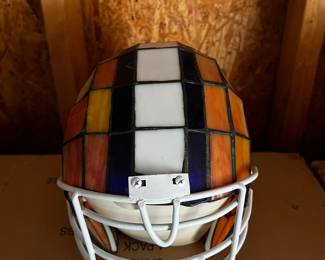 Stained Glass Football Decor