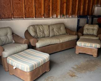 7Pc. Wicker Patio Set
