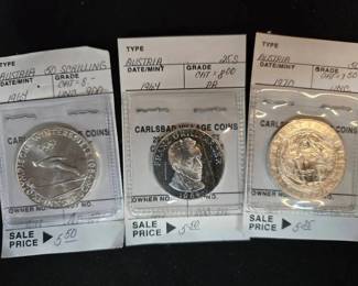 SH745Austrian 1964 Shilling And 1970 50 Shilling Coins