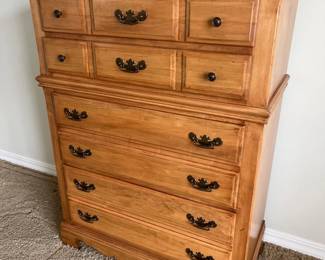 52 YorktownbyFlandersSolidMapleHighboyChestofDrawers