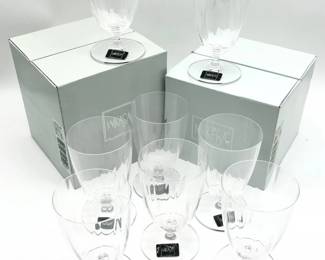 74 Setof8MikasaStephaniePatternCrystalIcedTeaGlassesNewinBox