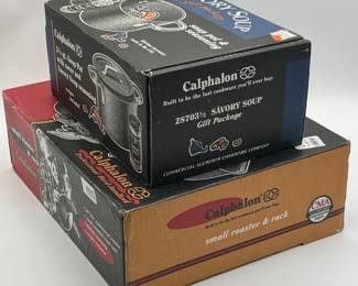 18 NewinBoxCalphalonSmallRoasterand312QtSoupPot
