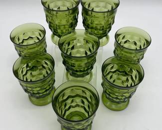 158 Setof8IndianaGlassWhitehall414Glasses