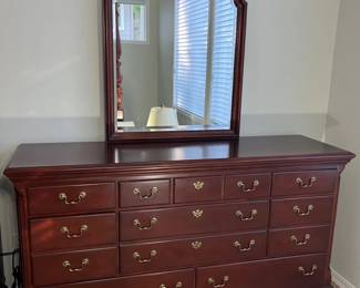 62 ThomasvilleCherryFinishDresserwithMirror