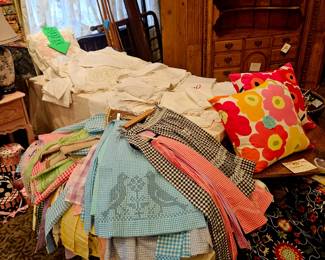 Vintage aprons and irish linen