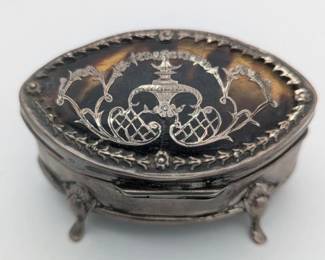 Georgian Silver and Tortoise Shell Box