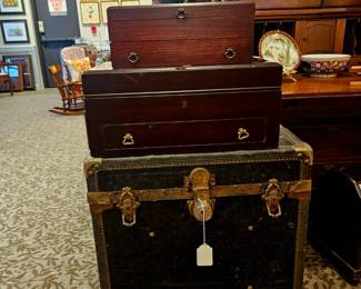 Trunks and silverware cases