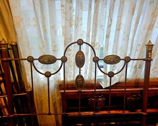 Brass And steel headboard, Edwardian