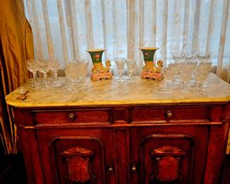Beautiful marble topped sideboard
