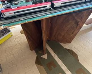 Dining Table with Wood Base-6 chairs