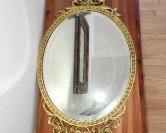 Antique wooden mirror