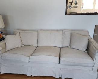 Vintage sofa w new slip cover, matches the 2 chairs