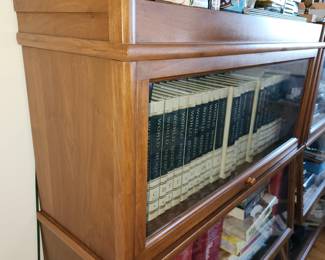 Barrister bookcases by Hale Industries.  Click the link to see RETAIL pricing. These are quality.  https://www.halebookcasesdirect.com/products/314-standard-glass-receding-door-section-large?variant=258998892