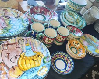 Signed Italian pottery by Vietri. Sold by the piece