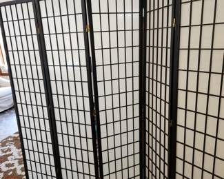 6 panel, rice paper room screen