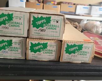 Boxes of Topps Baseball Cards 1988-1991 