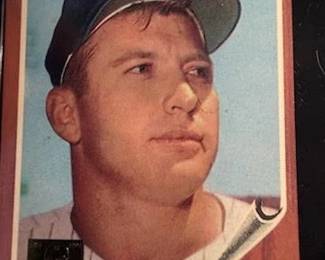 1996 Topps Mickey Mantle Commemorative Set (19 cards) also includes the Bowman Rookie Mantle reprint and comes with a quality custom wooden wall plaque engineered to hold 5 rows of encased and sealed Cards at 4 cards per row a picture of the plaque with cards will follow. The cards and plaque will be selling as a set with price to be determined.