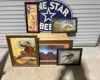 Antique advertising signs