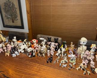 Vintage dog figurine collection