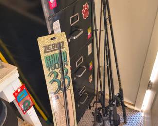 Lots Of Fishing Rods And Reels