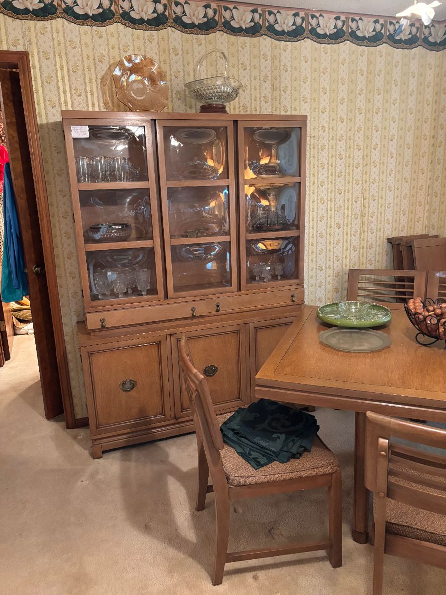 MCM BLONDE WOOD DINING ROOM SET