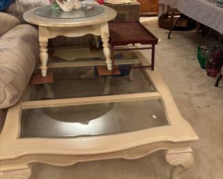 GLASS TOP COFFEE TABLE