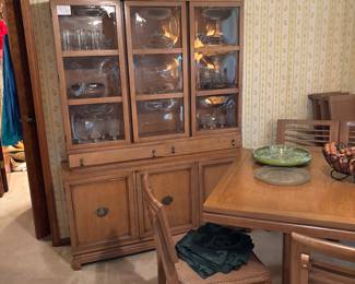 MCM BLONDE WOOD DINING ROOM SET