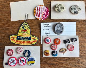  1940’s Buttons and Pins