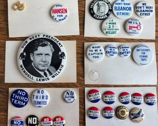 1940’s Political Buttons and Pins