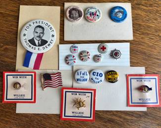 Vintage Political Buttons and Pins