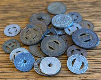 Old Bus Transit Tokens