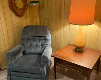 Lawyer’s floor lamp, vintage/MCM furniture 