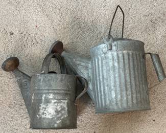 Vintage Galvanized Watering Cans
