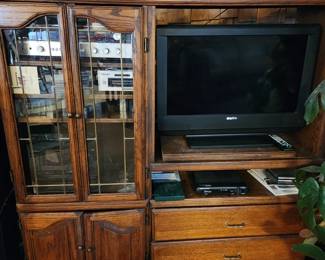 Oak entertainment center