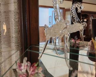 Blown glass animal figures