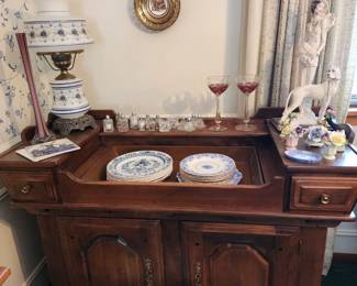 Copper lined dry sink