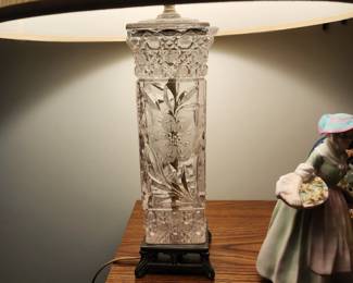 Brilliant cut glass lamp