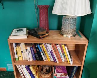 Mid century book shelf & books