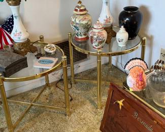 glass end tables