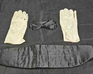 US Army Bow Tie, Cumber Bun, & White Cotton Gloves