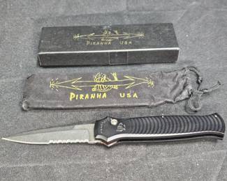 Piranha Bodyguard Tactical Black Knife