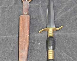 German Dagger with Leather Scabbard
