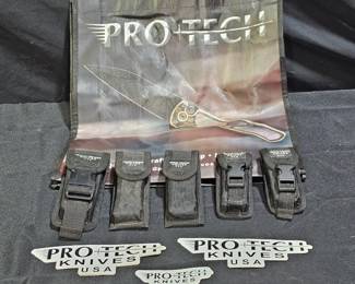 5 Protech Nylon Sheaths, Bag & 6 Stickers