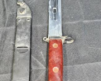  Vintage AK Bakelite Handle Bayonet with Sheath