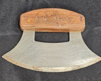 Vintage Wooden Handled Mezzaluna